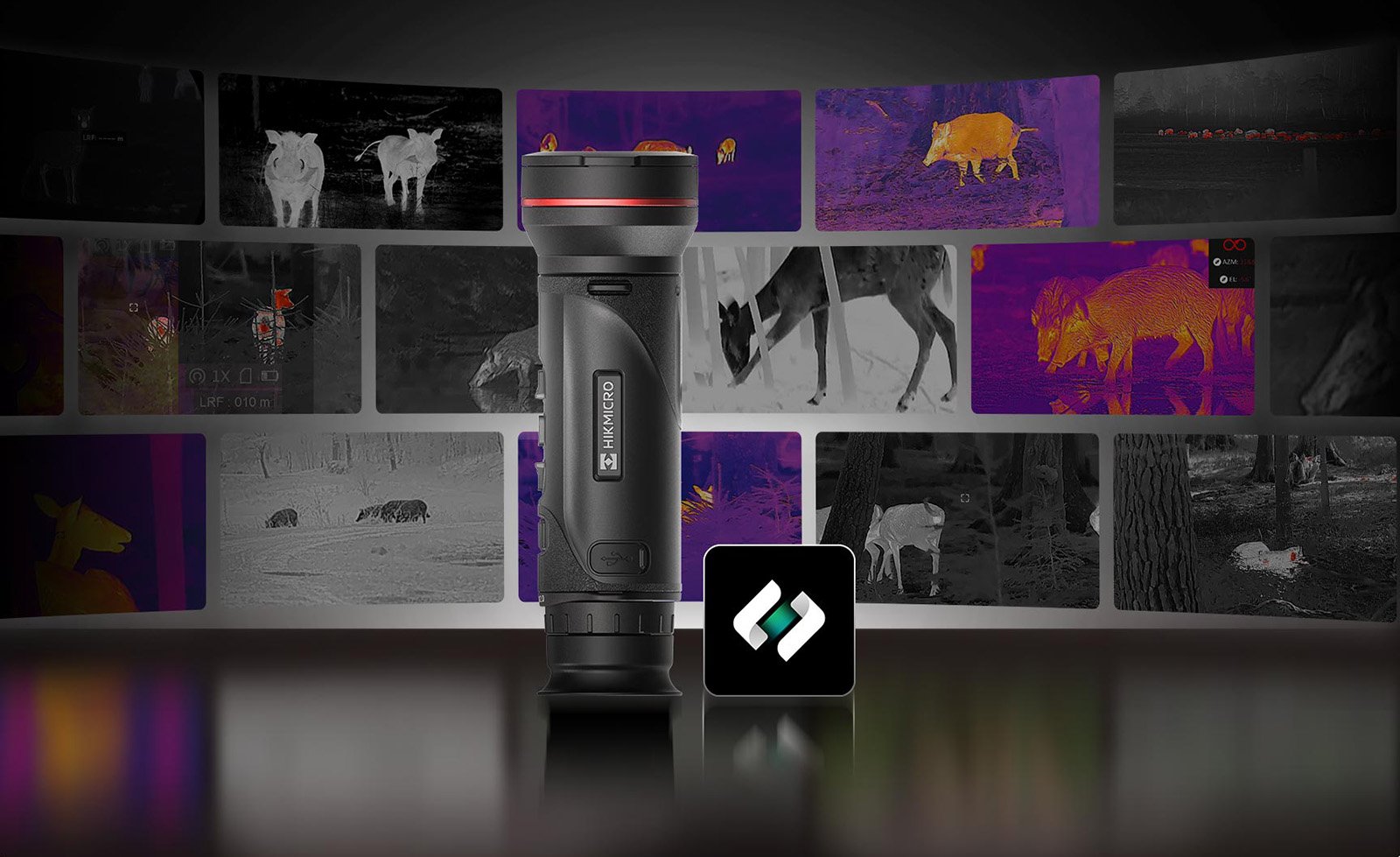 HIKMICRO FALCON 2.0 — álbum local e aplicativo HIKMICRO SIGHT
