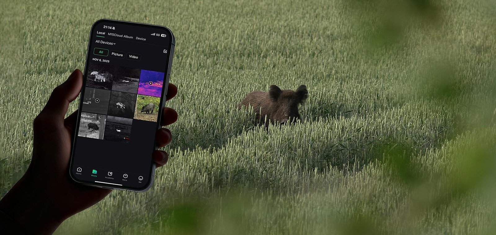 HIKMICRO Habrok 4K 2.0 — álbum local e aplicativo HIKMICRO SIGHT