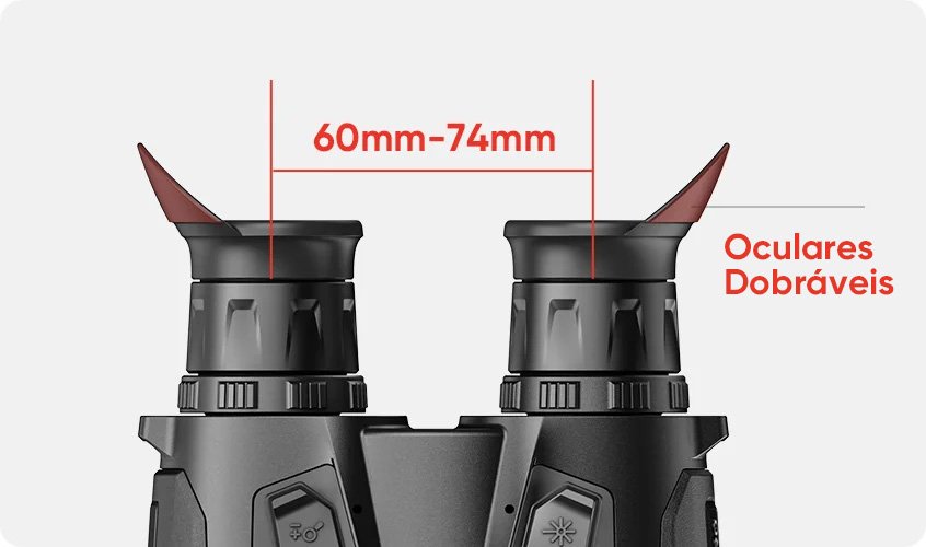 HIKMICRO Habrok 4K — distância interpupilar de 60 a 74 mm