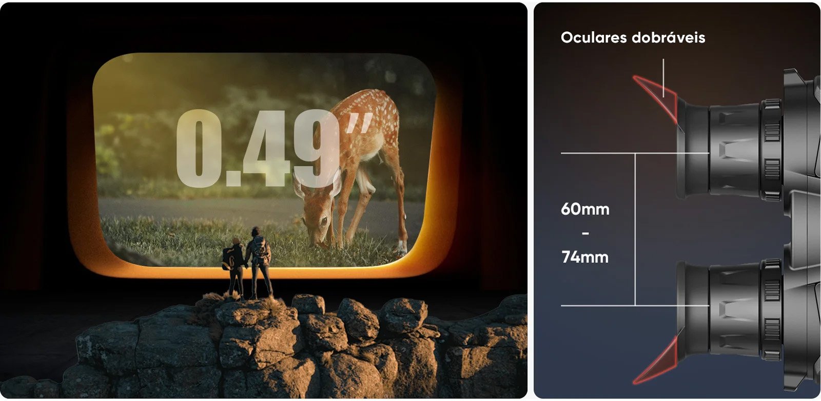 HIKMICRO Habrok Pro — tela OLED de 0,49 polegadas e distância interpupilar ajustável