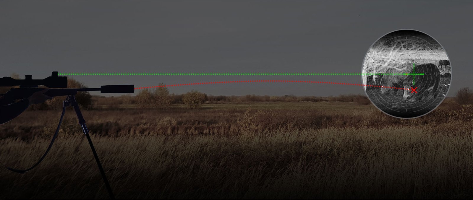 HIKMICRO Alpex 4K — cálculo balístico interno