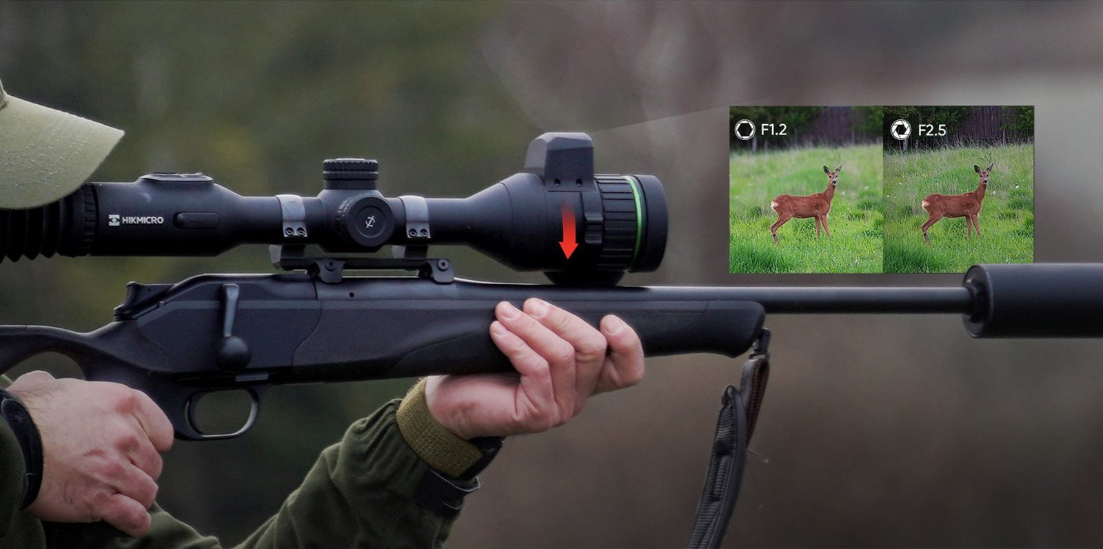 HIKMICRO Alpex 4K — abertura ajustável F1.2-F2.5