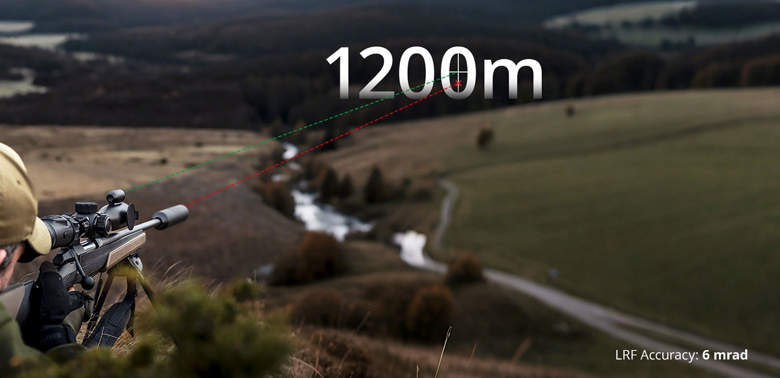 HIKMICRO Alpex Pro — telêmetro laser de 1200 m e calculadora balística